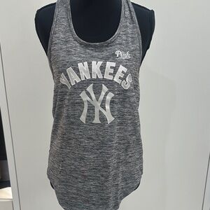 PINK Victoria's Secret Gray Yankees Racerback Tank